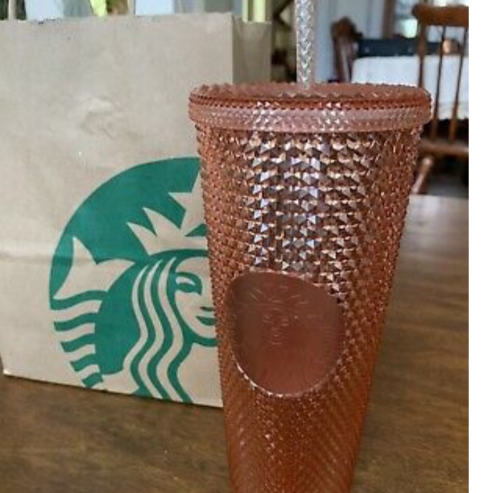 Starbucks Rose gold textured cup